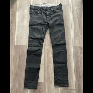 All saints waxed grey denim cigarette skinny fit